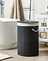 Wäschekorb SANNAR Bambus Schwarz 75 L