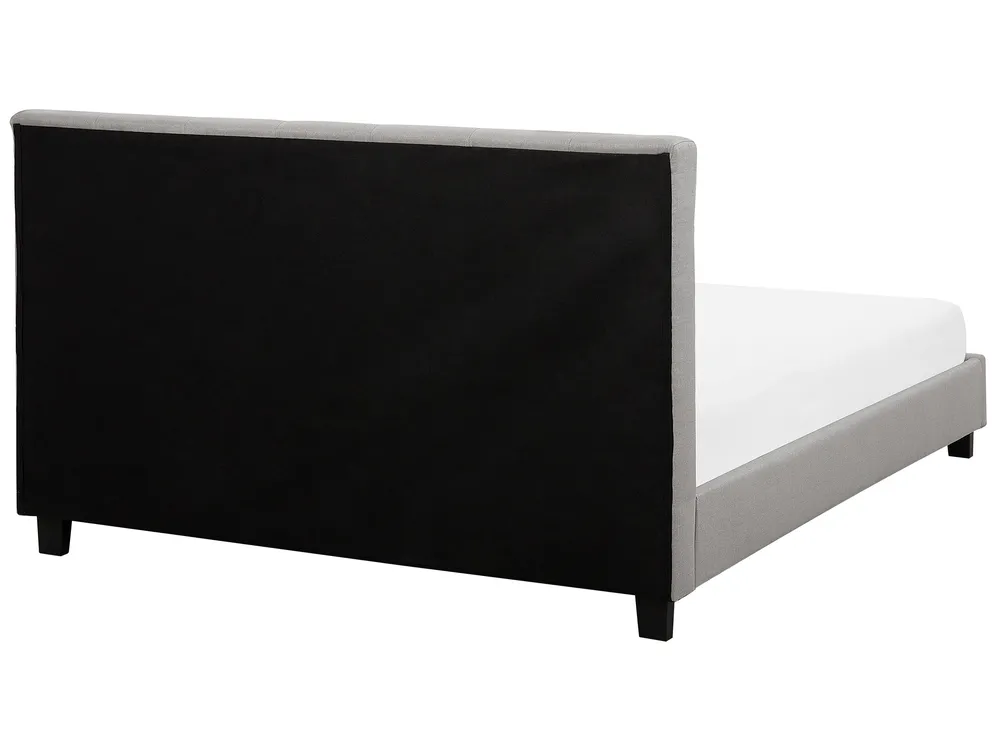 Lit à eau Tissu LA ROCHELLE 180 x 200 cm Gris clair_844855