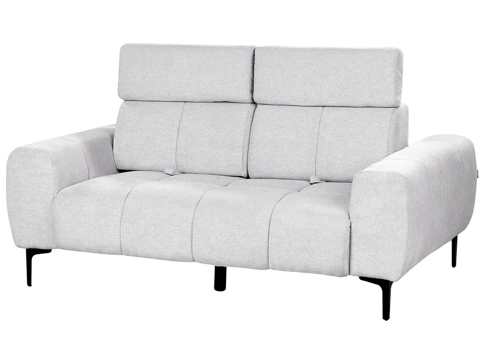 Sofa 2 Seater VEGAMO Fabric Light Grey_925041