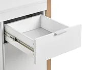 Schreibtisch JOHNSON 112 cm 50 cm mit Stauraum Braun / Weiß_790290