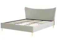 Bed Velvet CHALEIX 180 x 200 cm (EU Super King) Light Grey_857033