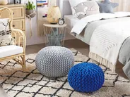 Pouf CONRAD Baumwolle Hellgrau_737032