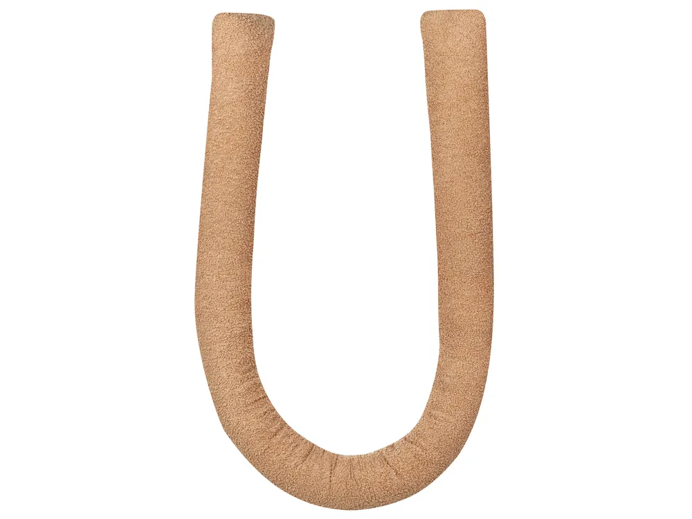 Dekokissen 2er Set GLADIOLUS 172 x 14 cm Bouclé Hellbraun Ohne Muster_891010