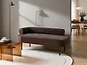 Linksseitige Chaiselongue MIRMANDE Samtstoff Dunkelbraun