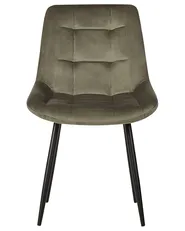 Set of 2 Dining Chairs MELROSE Velvet Olive Green_901912