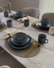 Tafelservice 16-teilig JUNIPER Steinzeug Hellblau_957663