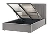 Bett mit Stauraum VION Samtstoff Grau 120 x 200 cm