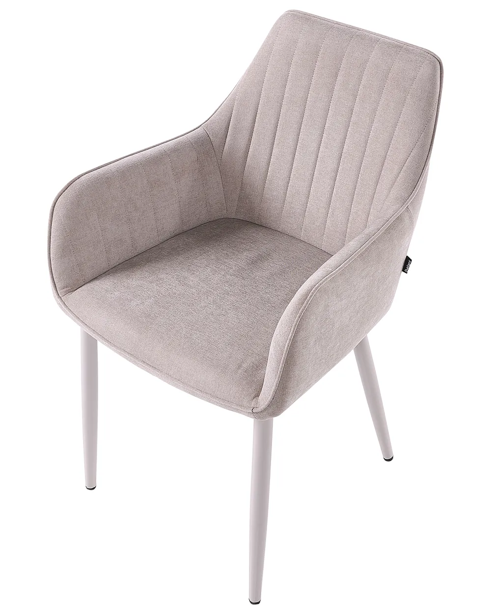 Set of 2 Dining Chairs WELLSTON Fabric Beige_1156643
