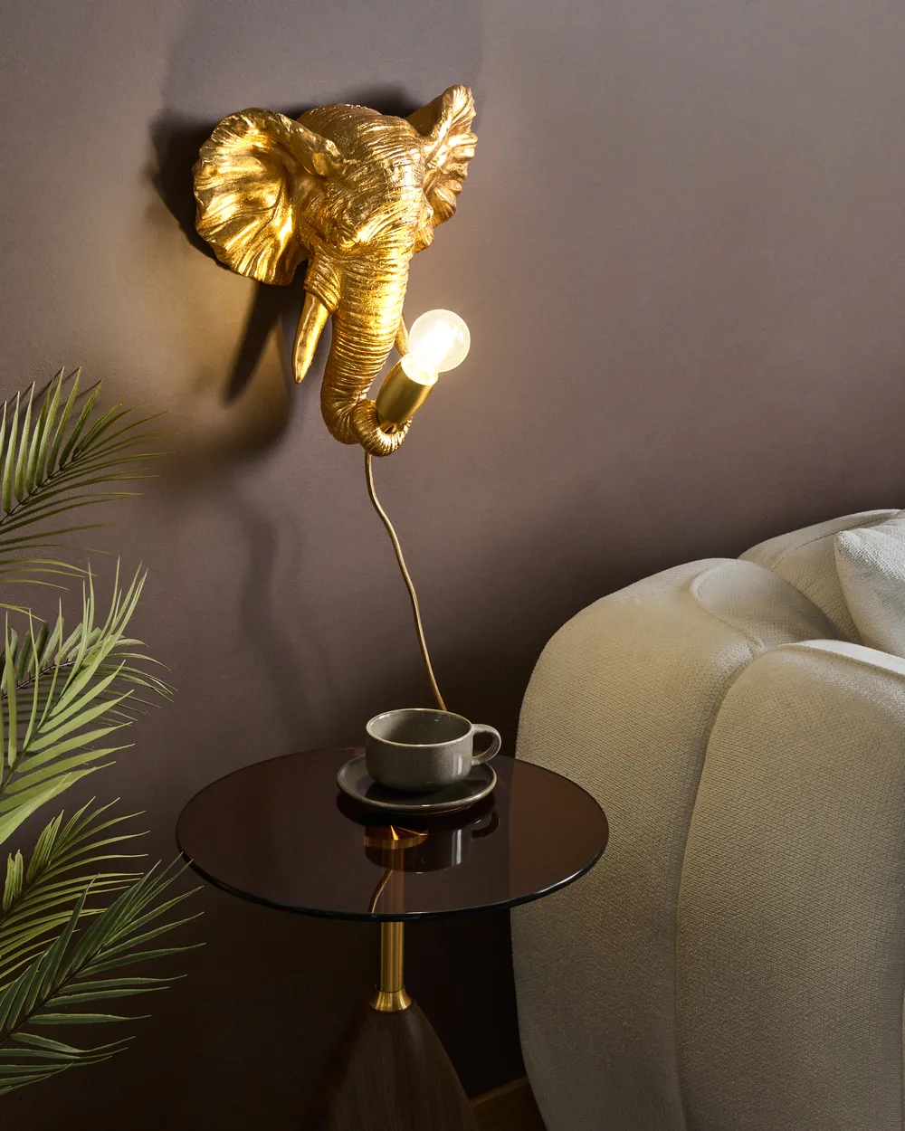 Wandlampe Elefant ELEPHANTI Gold