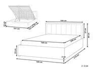 Postelja s prostorom za shranjevanje MONTLAUR Knjižica Bež 160 x 200 cm_958527