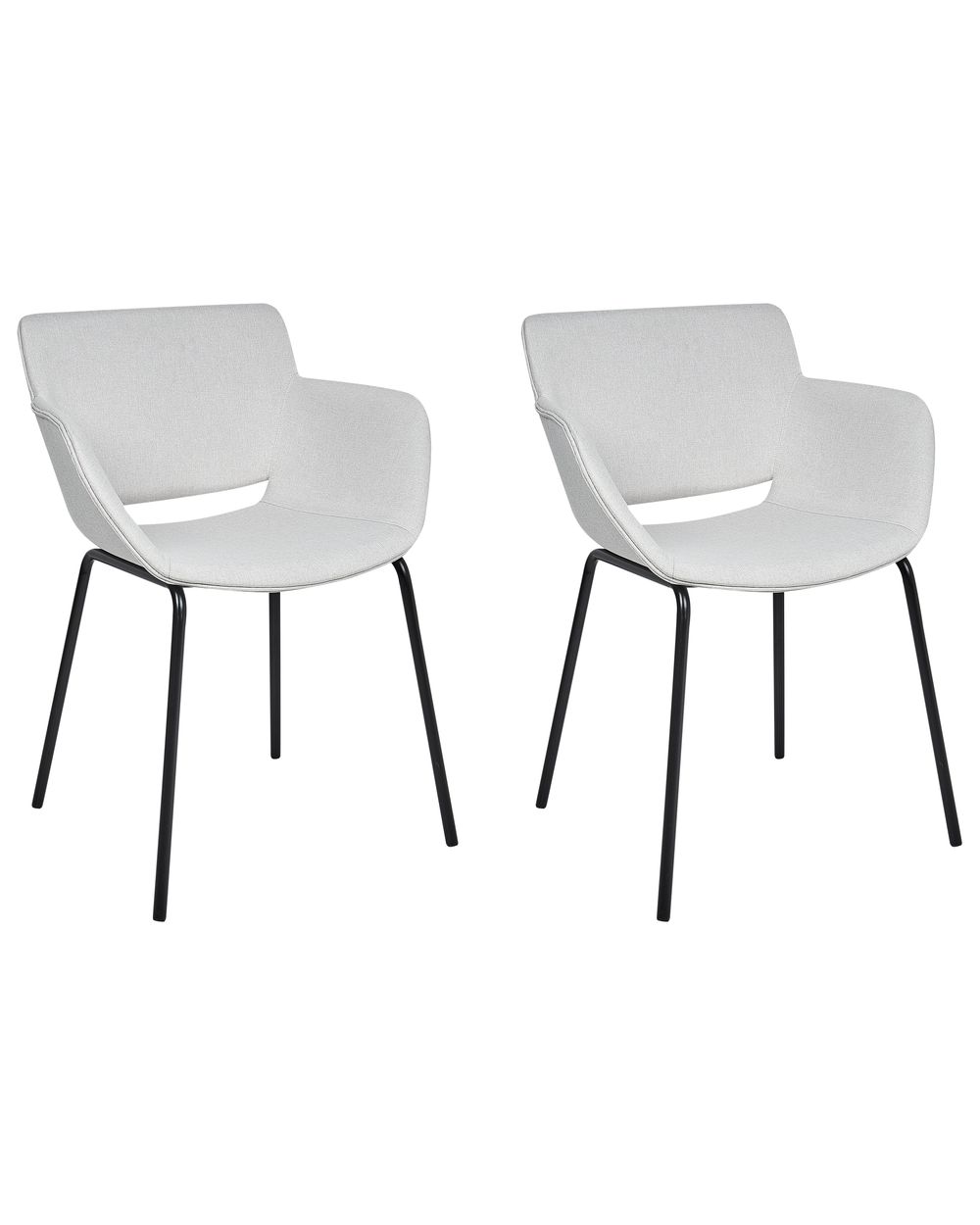 Set van 2 eetkamerstoelen AXTEL Stof Lichtgrijs
