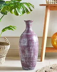 Decorative Vase KARDIA 57 cm Ceramic Brown_1171936