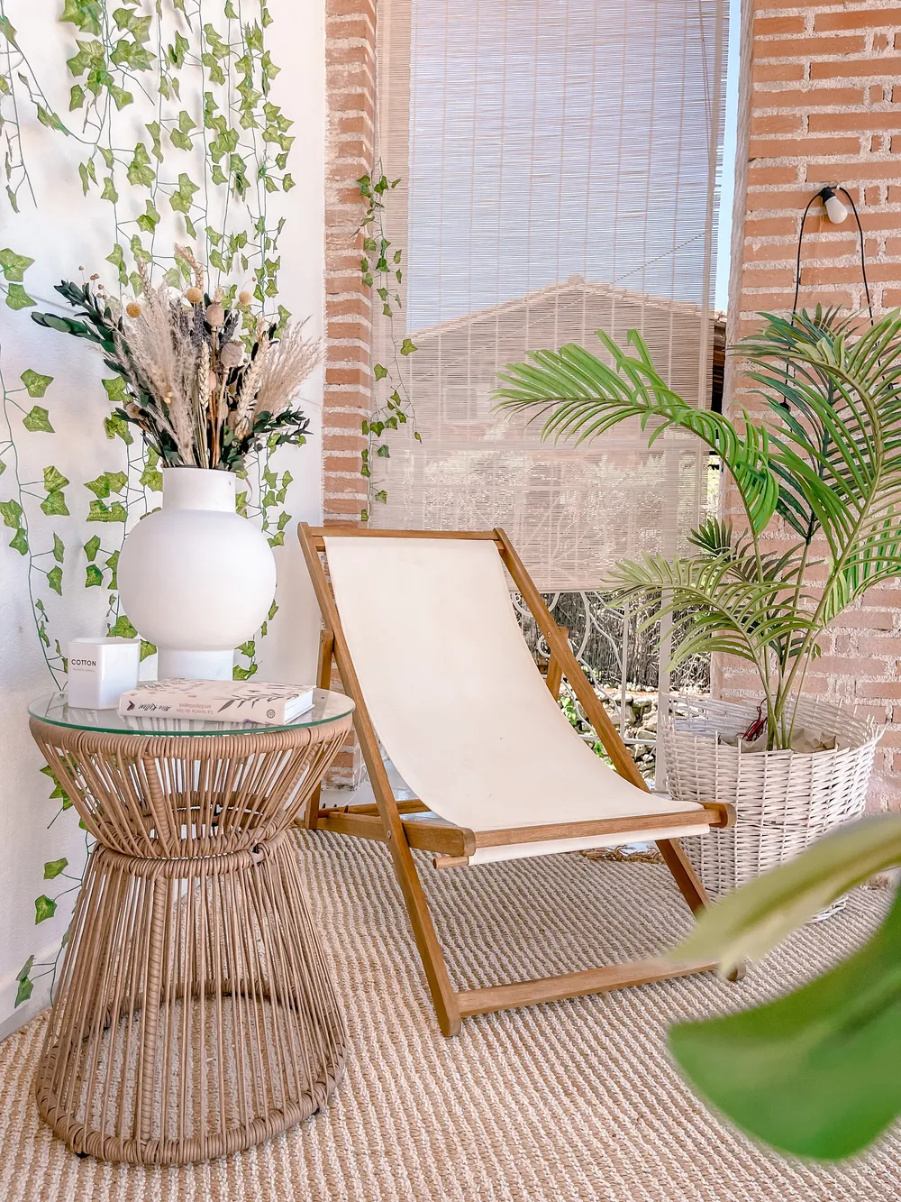 Bistro Set inkl. Kissen TRESTINA Polyrattan Hellbraun_874216