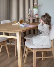 Set of 2 Dining Chairs ELAINE Boucle Light Brown/ Beige_973822