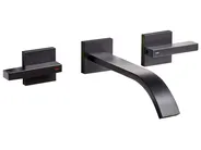 Wall Mounted Basin Mixer Tap BERRACO Brass Black_986805