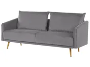 Sofa Set 5-Sitzer MAURA Samtstoff Grau_789164