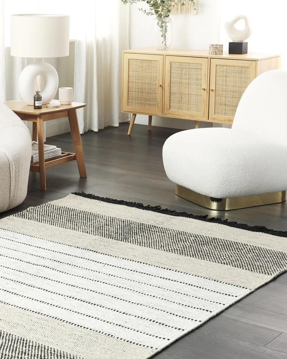 Teppich YAZLIK Beige 160 x 230 cm Wolle
