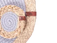 Tischset mit Untersetzern 12-teilig ROSELLA Jute Baumwolle Grau_946264