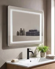 LED-Badezimmer-Spiegel WASSY 80 cm 60 cm Silber_1145453
