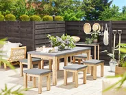 Gartenmöbel Set mit Hockern 6-Sitzer OSTUNI Beton Grau_804612