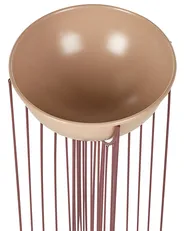 Blumentopf mit Beinen 2er Set FICARIA 22 cm Metall Rosa_933787