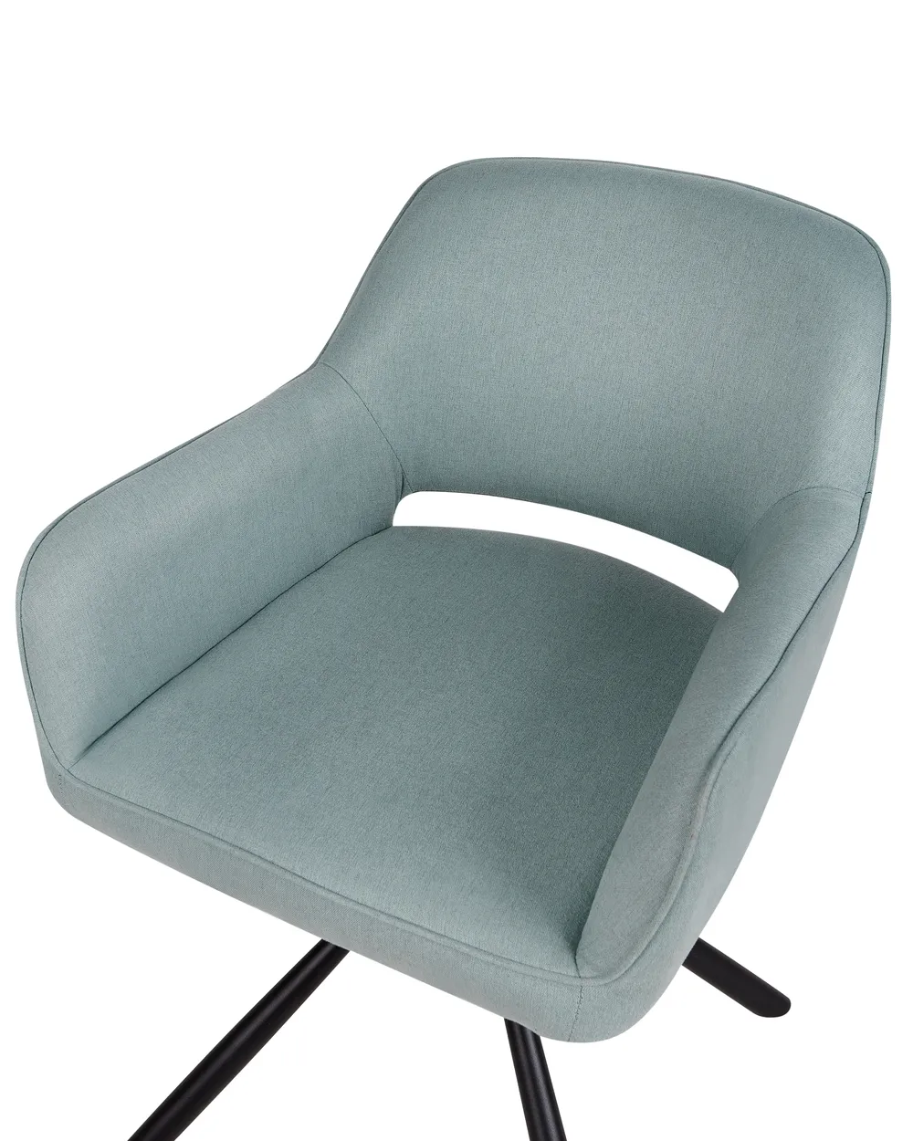 Esszimmerstuhl 2er Set drehbar LOURES Stoff Hellblau_945180