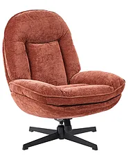 Fauteuil pivotant AREMARK Tissu chenille Marron doré_1158550