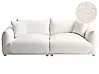 Sofa 3-Sitzer LUVOS Bouclé Cremeweiß