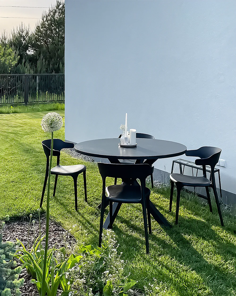 Gartenstuhl 4er Set GUBBIO Schwarz_863653