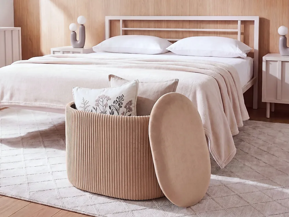 Storage Pouffe RICHLAND Velvet Beige_1177992