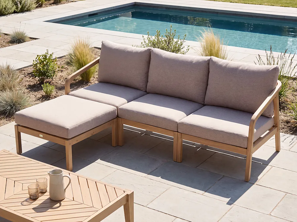 Garden Coffee Table RIVELLO 123 cm 68 cm Acacia Wood Light Brown_1156400