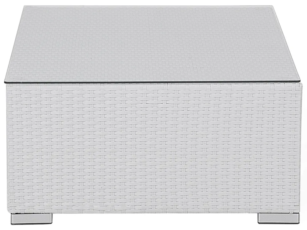 Garden Lounge Set with Table 8 Seater XXL Modular PE Rattan White Right Hand_705602