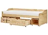 Tagesbett mit Stauraum Kiefernholz ROYVILLE 90 x 200 cm Hellbraun