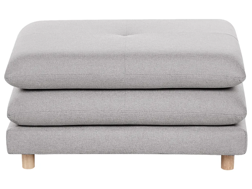 Sofa 2-Sitzer HEDEN mit Ottomane Stoff Grau_950682