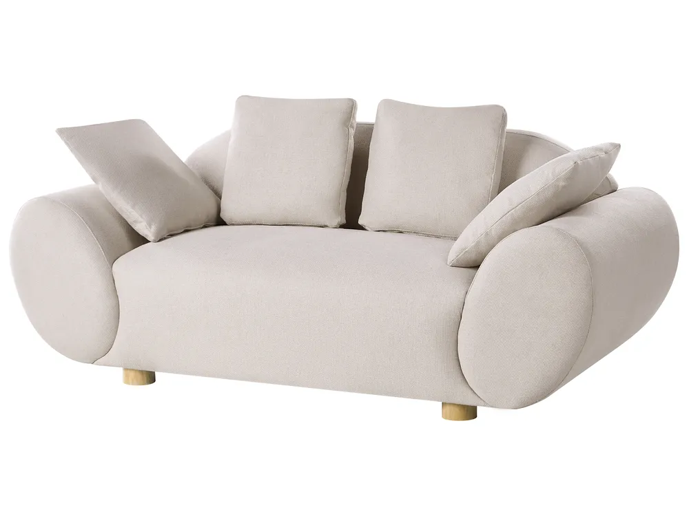 Sofa Set 4-Sitzer RINGEL Stoff Hellbeige_1025499