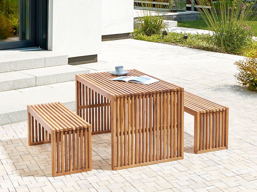 Banc de jardin BELLANO 105 cm Acacia Marron