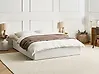 Bett mit Stauraum ohne Kopfteil DINAN Stoff Cremeweiß 160 x 200 cm