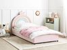 Kinderbett mit Stauraum GRISETOT Samtstoff Rosa 90 x 200 cm