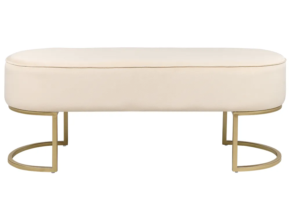 Polsterbank MILRY Samtstoff Hellbeige_876726