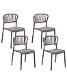 Gartenstuhl 4er Set GELA Taupe