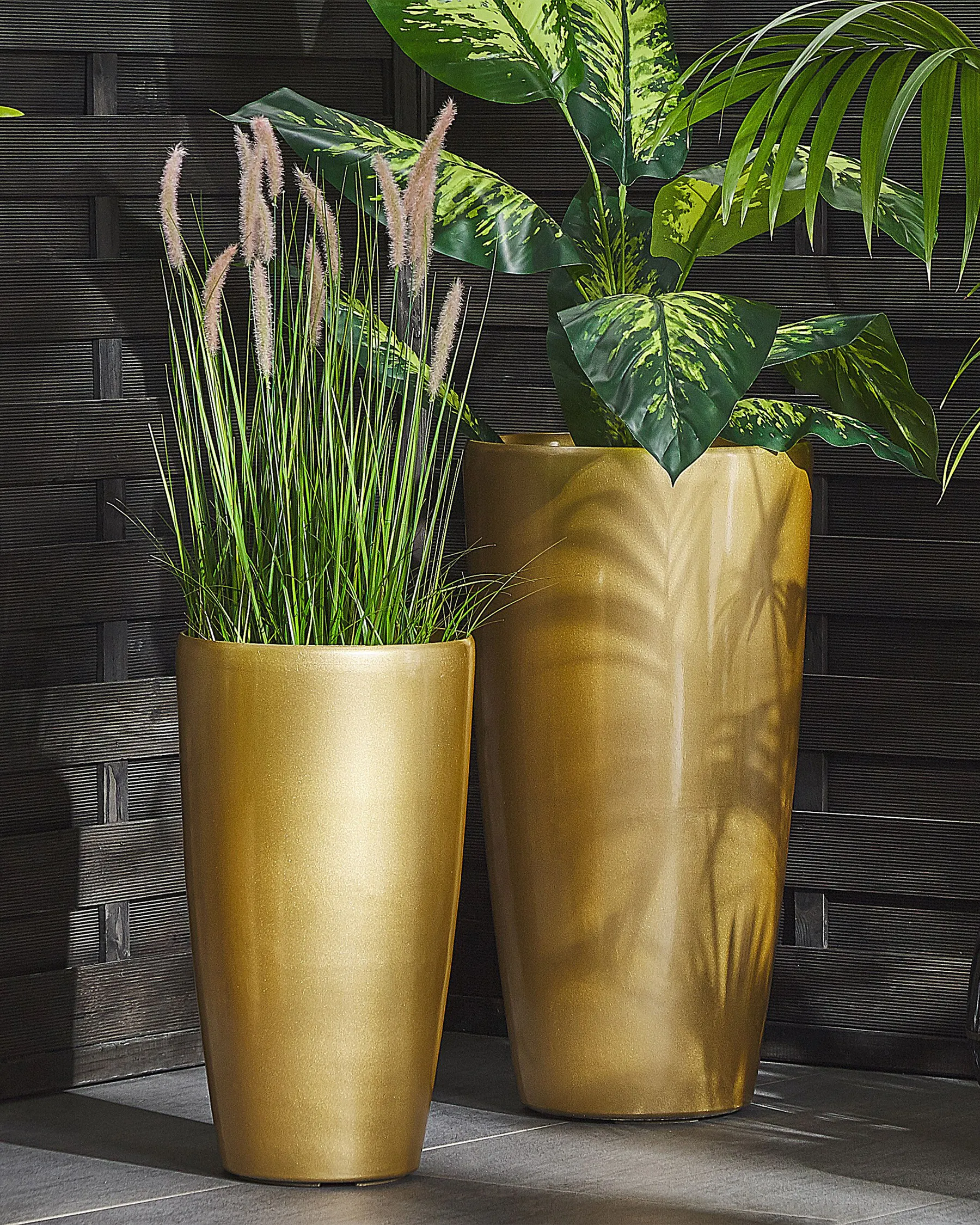 Blumenkübel TSERIA 40 cm Gold_772626