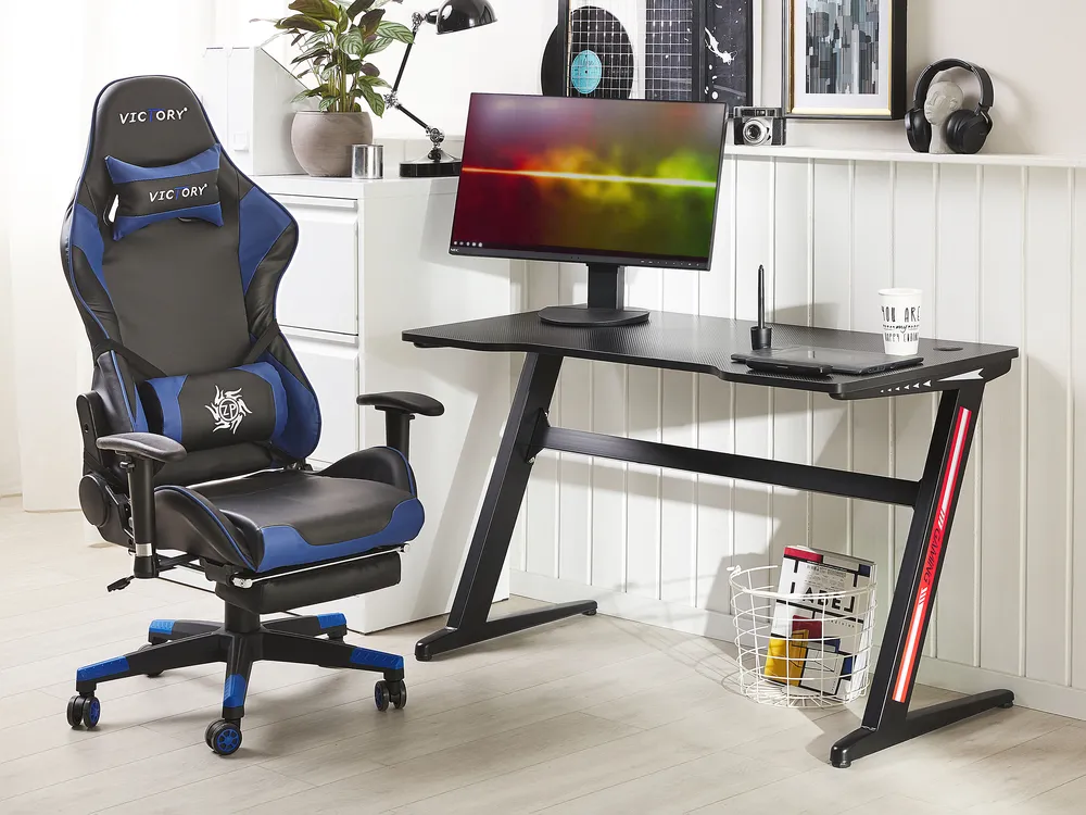 Gaming-Tisch DARFUR 120 cm 60 cm RGB LED Schwarz_795280