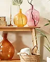 Blumenvase ROTI 39 cm Glas Rosa
