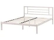 Bett mit Lattenrost Metall CUSSET 160 x 200 cm Hellbeige_1162084
