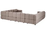 Modular U-Shape Sofa 8 Seater MAKSABERG Fabric Taupe_1136427