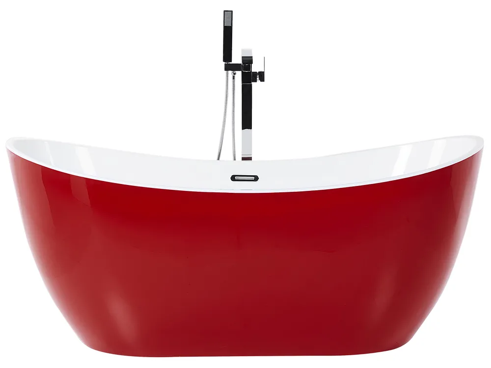 Freistehende Badewanne ANTIGUA 150 x 75 cm Rot_828406