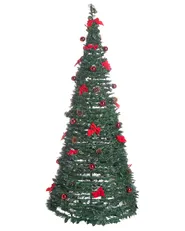 Künstlicher Weihnachtsbaum klappbar LED PINEORA 185 cm Grün_1025208