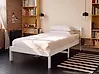 Bett mit Lattenrost Kiefernholz MADONE 90 x 200 cm Weiß
