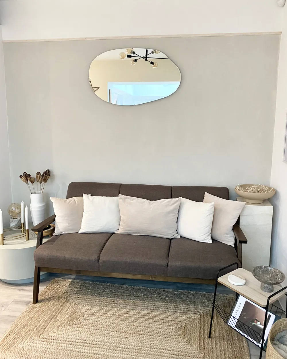 Sofa 3-Sitzer ASNES Stoff Braun_818963