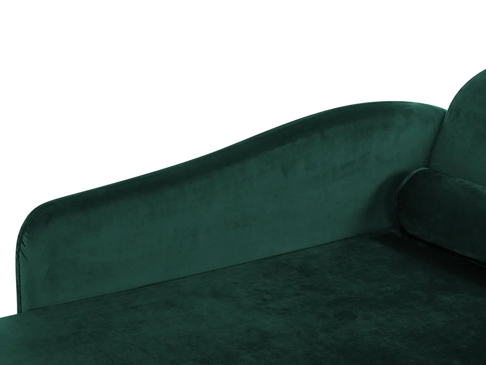 Right-Hand Chaise Longue LUIRO with Storage Velvet Dark Green_772135